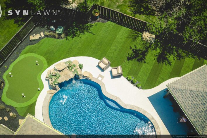 SYNLawn Billings MT residential backyard artificial grass golf putting green