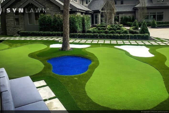 SYNLawn Billings MT residential frontyard golf putting greens